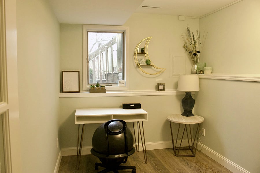 This suite also has a second private room you can use as office or workout space