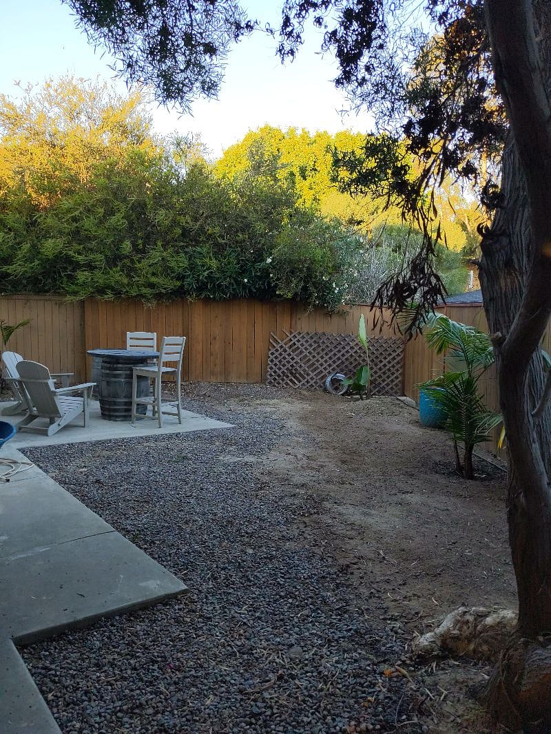 Fenced yard, very private.