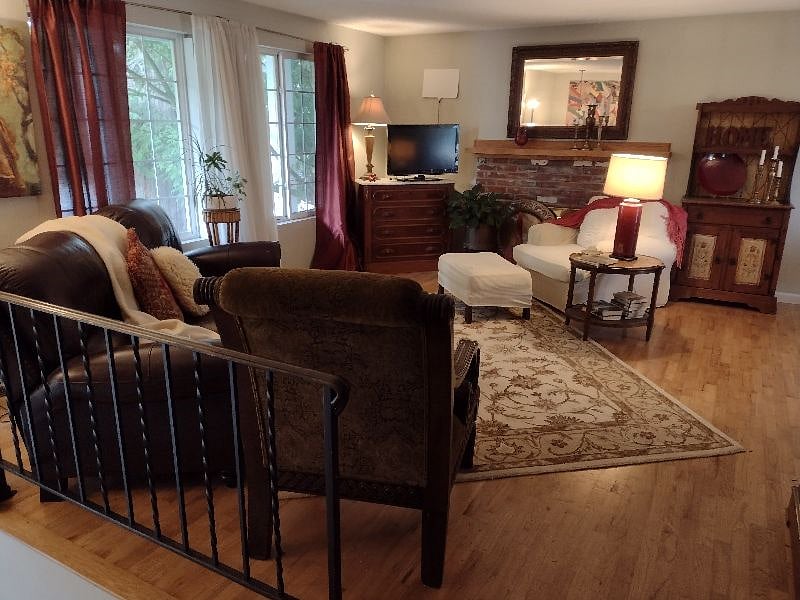 Shared living room with Roku smart TV.