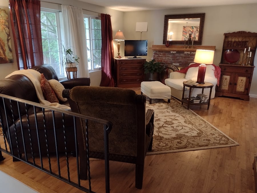 Shared living room with Roku smart TV