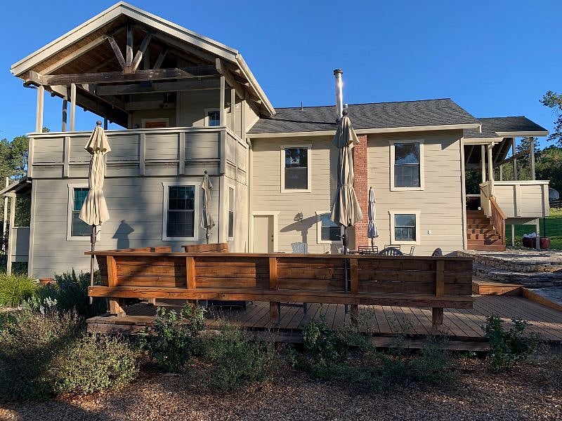 redwood deck and 2 porches