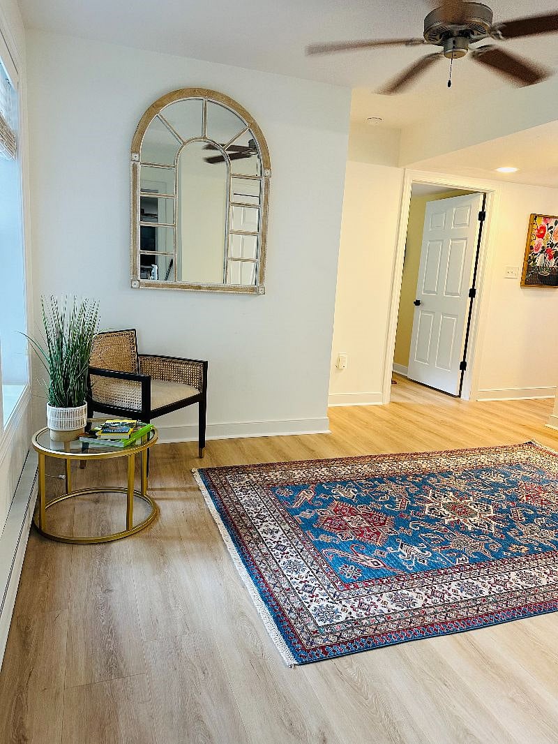 Extra space where a workstation and/or desk can be setup upon request.