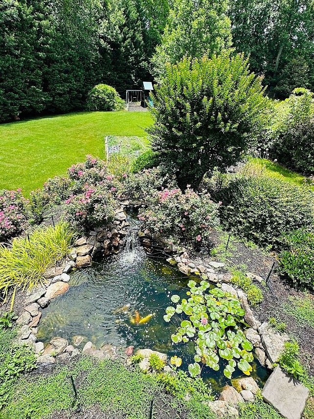 The koi pond which can be seen from your bedroom window.