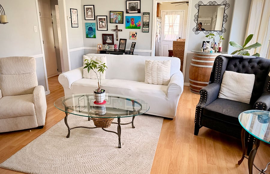 Another view of living room. All lazy-boy couches for your comfort.
