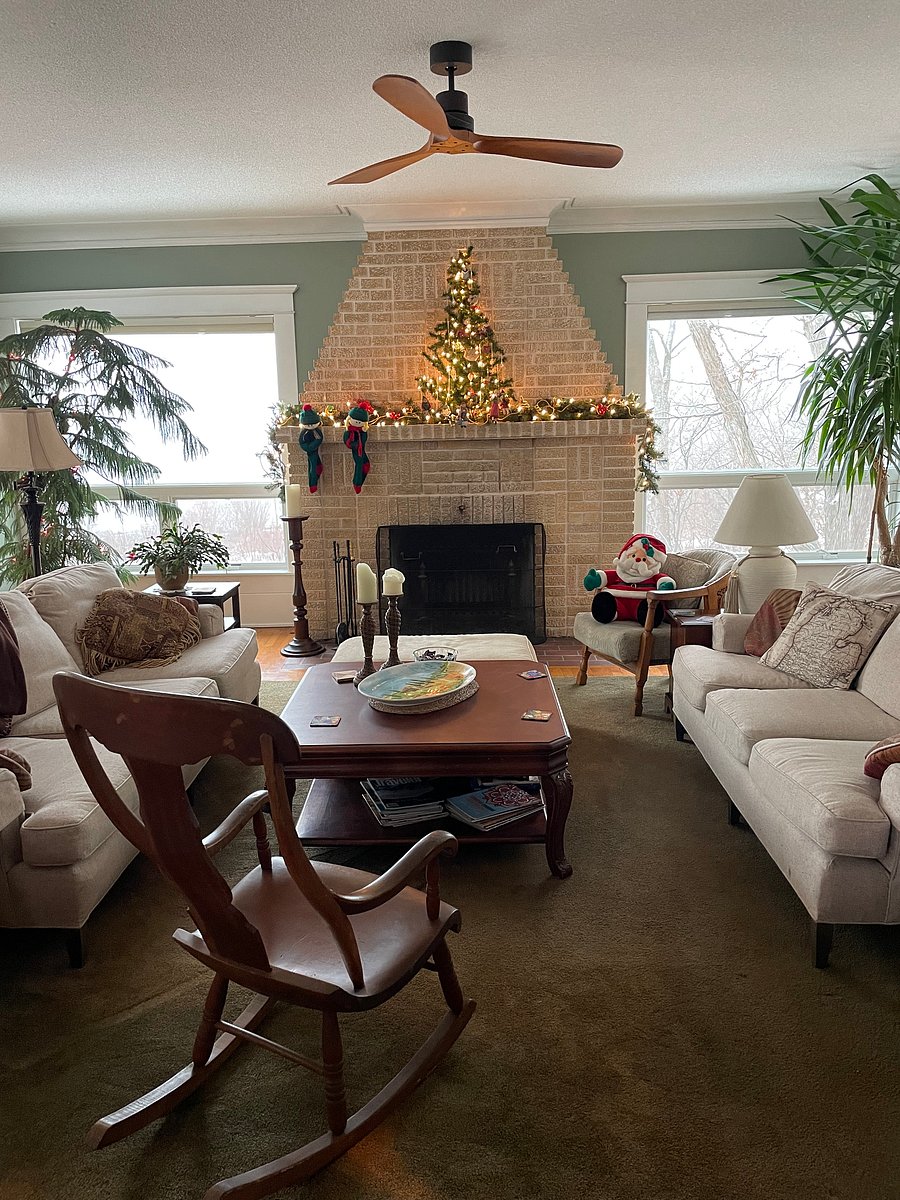Family room with two full sofas for lots of comfy searing. 