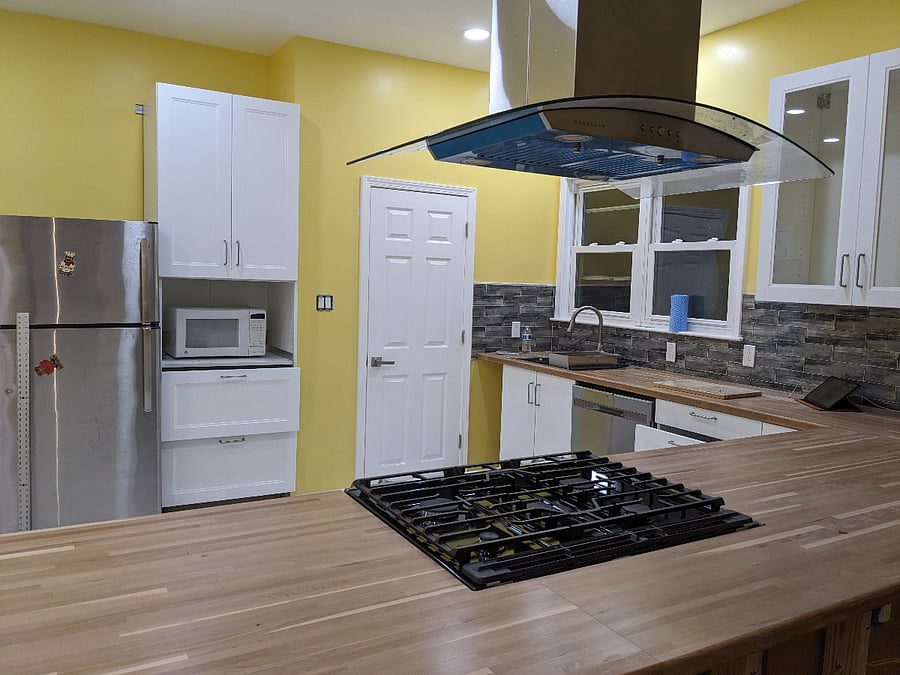 The shared kitchen is fully equipped