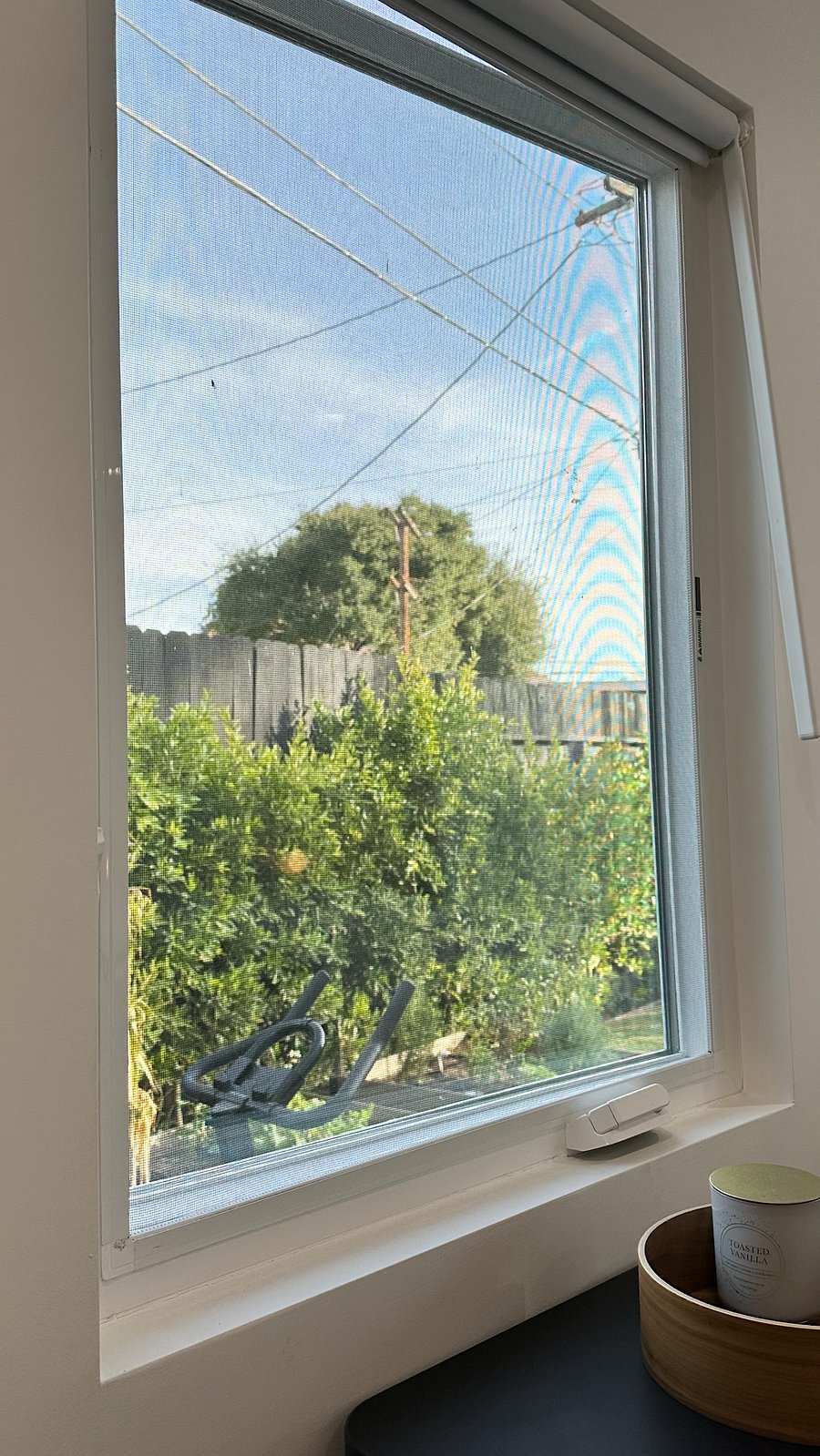 View looking out from the kitchen window