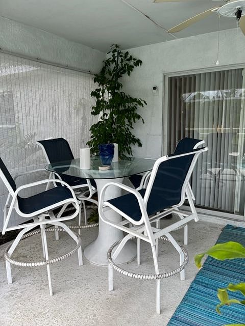 Enclosed Back Patio hightop table