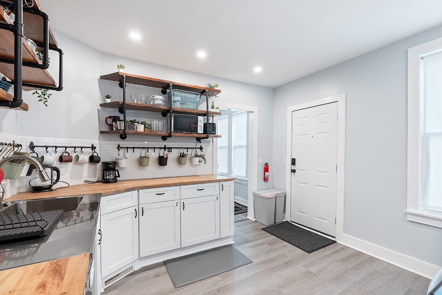 Apartment entrance into kitchen