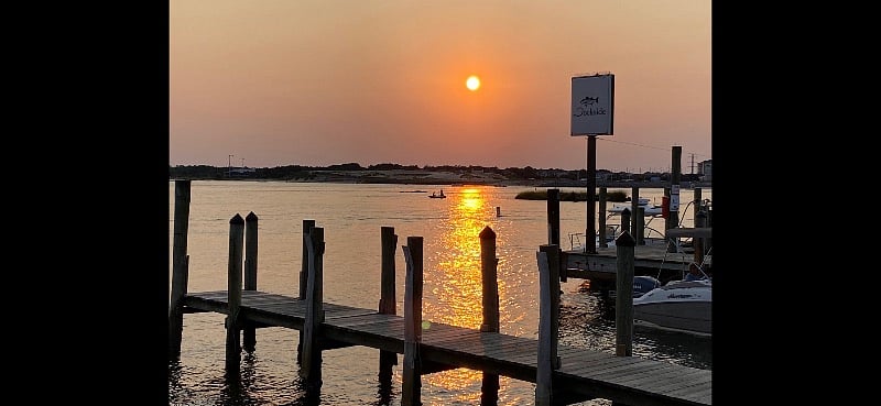 View from DOCKSIDE Restaurant next to Bubbas which is next to the Virginia Pilots. They ALL have a fantastic view of the Sunset over the Lynnhaven Inlet every clear night!