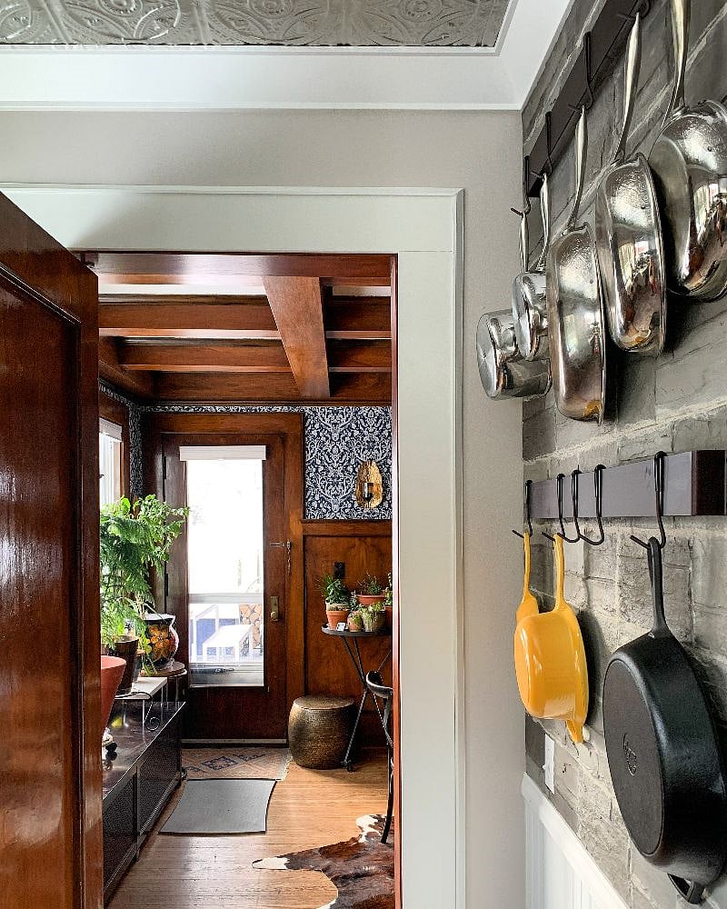 From kitchen into dining room