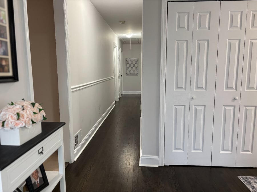 Hallway to Bedrooms and Laundry Room