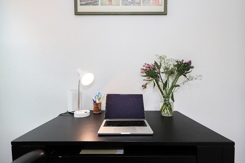desk in master bedroom