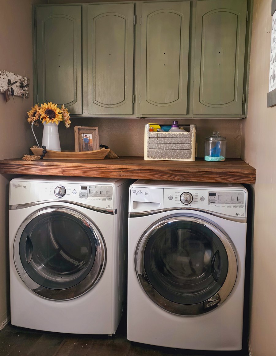 Recently updated matching washer and dryer.