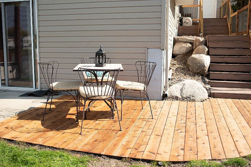 Personal patio space right outside private entrance.