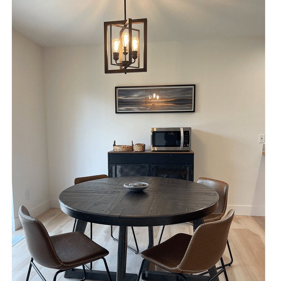 Dining room with lots of natural light