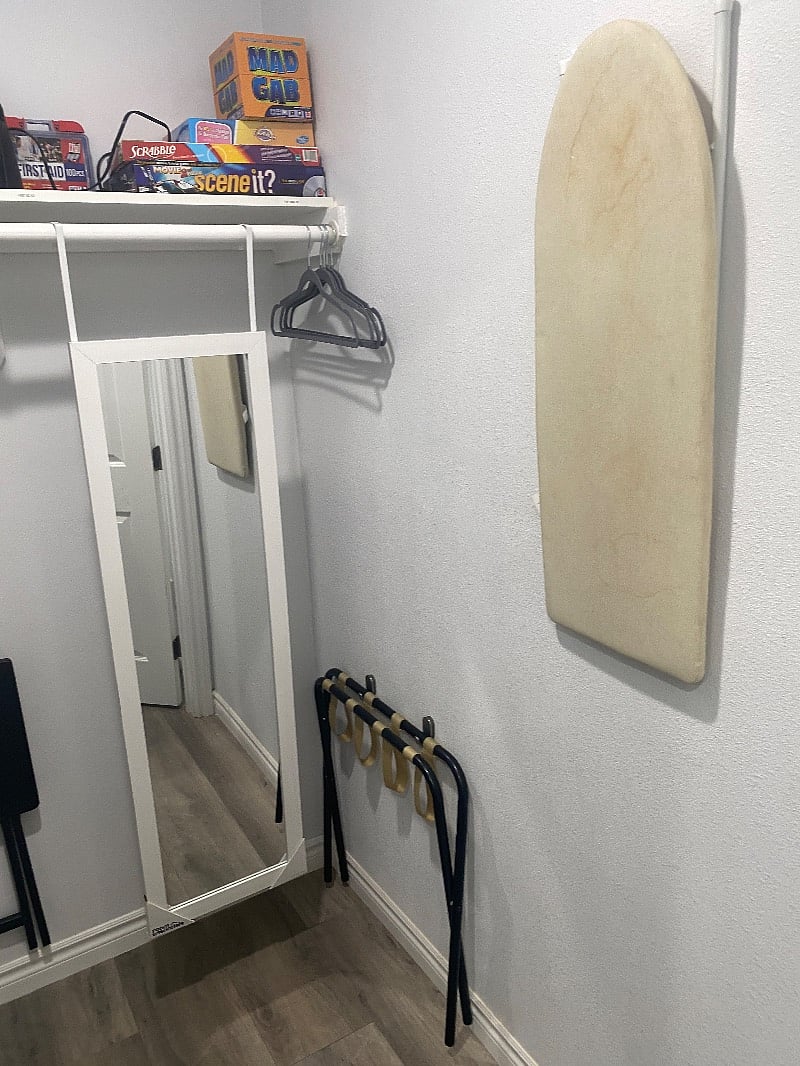 Tall door mirror and In a wall  mirror