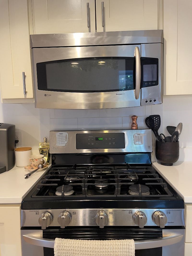 gas stove, oven, and smart microwave (touch screen)