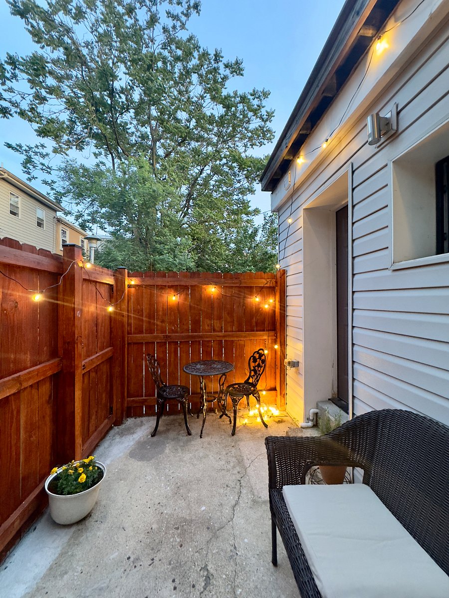 Patio space with seating