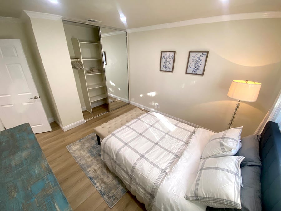 A comfortable, fully furnished space designed to feel like home.