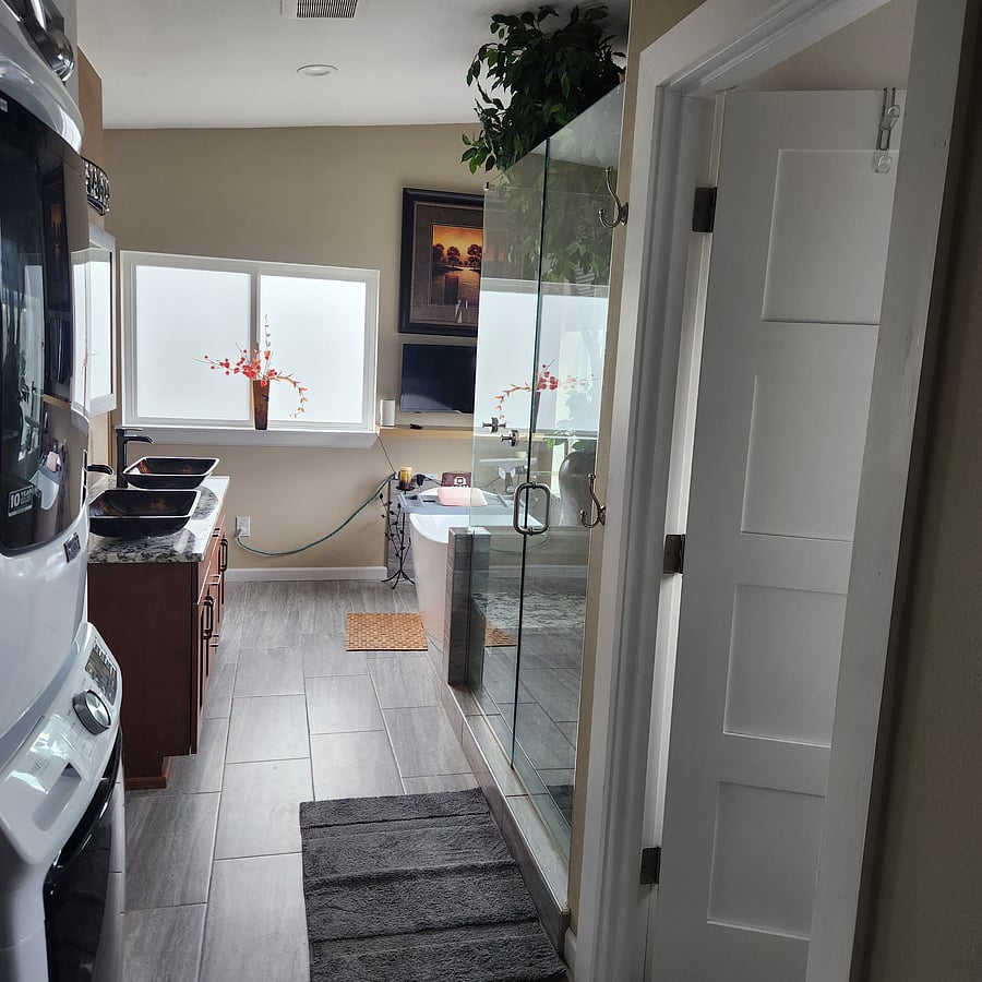 Master Bathroom view from Hall