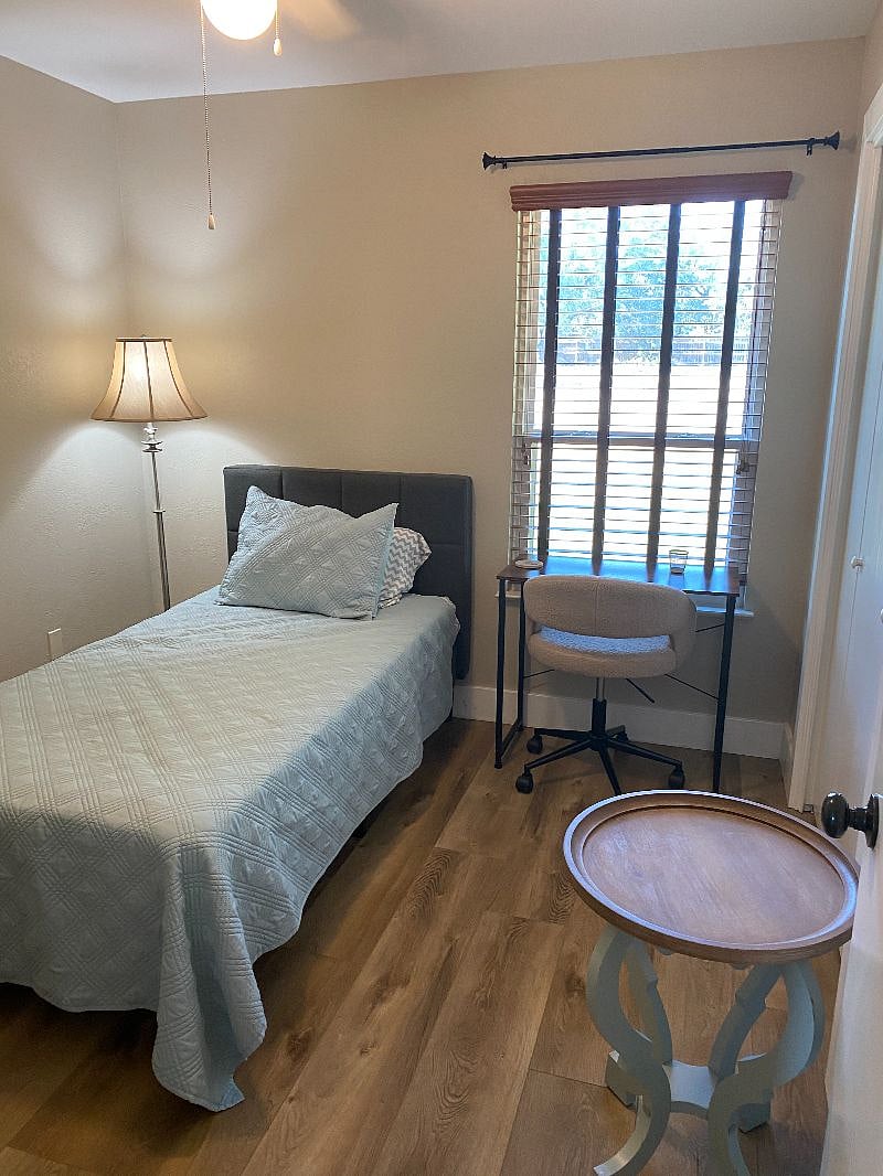 Smaller bedroom off the hall