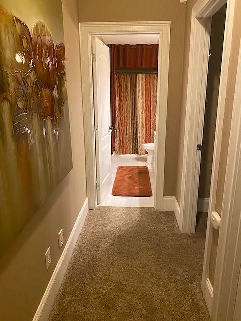 Hallway to bathroom