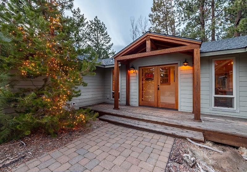 Covered South Facing Front Porch