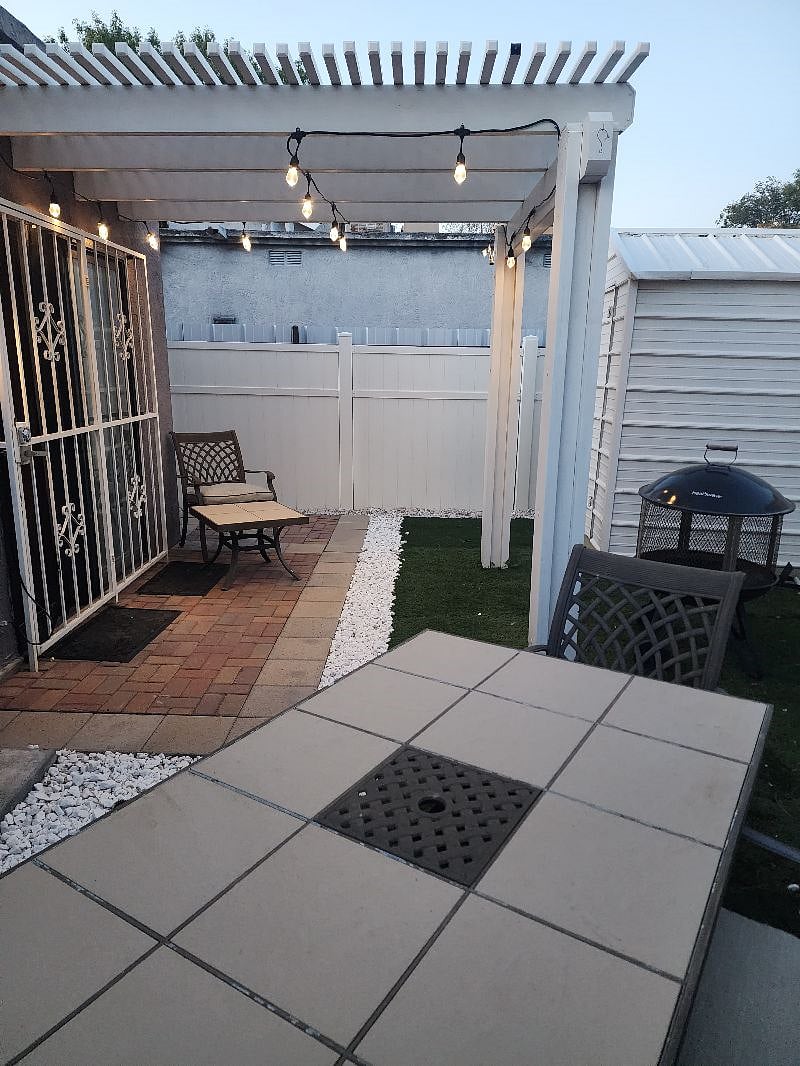 Cozy, private outdoor space.