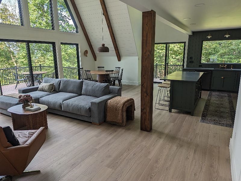 Open floor plan on main floor