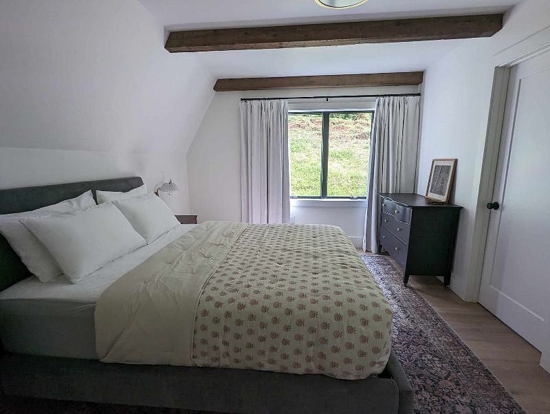 Queen sized bed in master bedroom