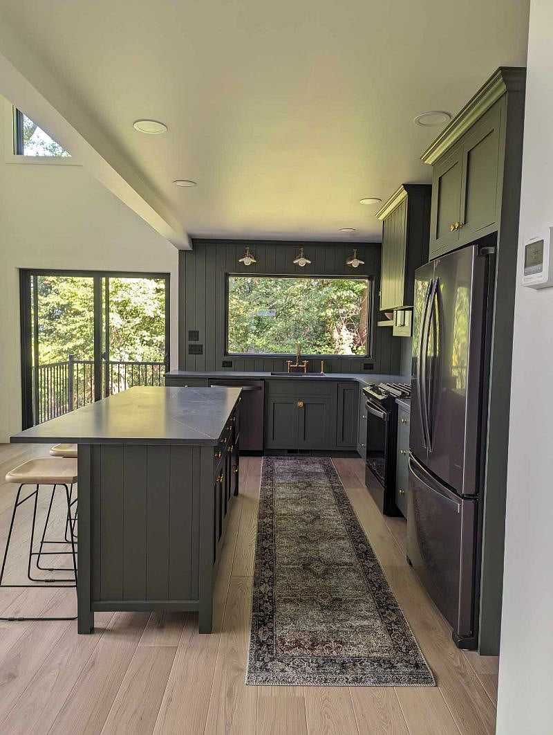 Kitchen is straight ahead when you walk in the front door.