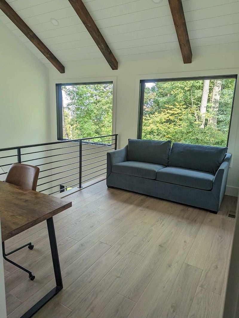 Loft office space with sleeper sofa