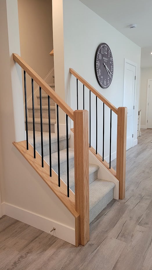 Partially open stairway to 2nd floor