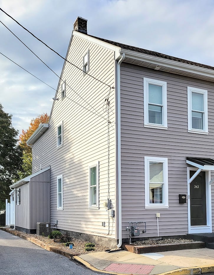 Front and side of home