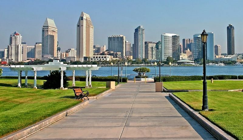 The view of Downtown San Diego from Coronado Island, only 10 min drive away!