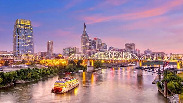 Night scene from East Side of Nashville.