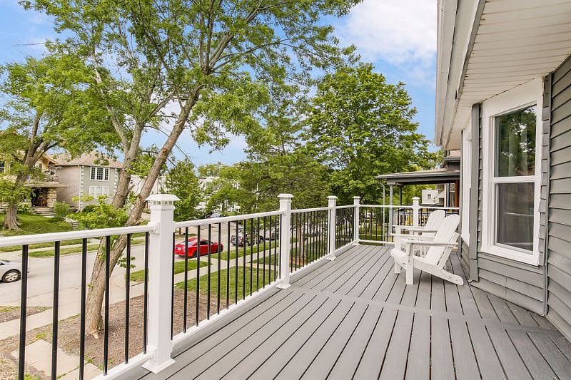 A spacious deck, accessed through one of the bedrooms, offers a great place to take your coffee, or even put in a day's work. 
