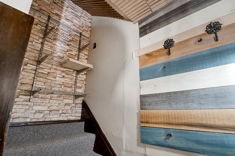 Additional storage tucked into your loft office