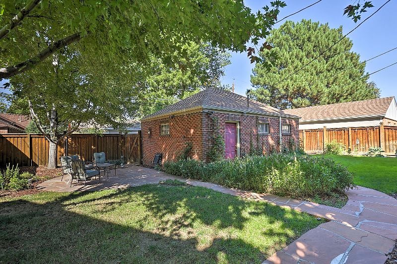 Detached two-car garage and private fence yard all included in Rental.