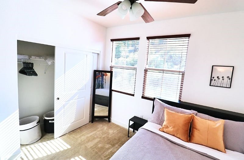 Guest bedroom with queen bed on upper level (3rd floor)