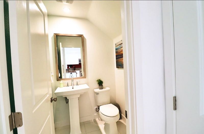 Guest half bath on main level 