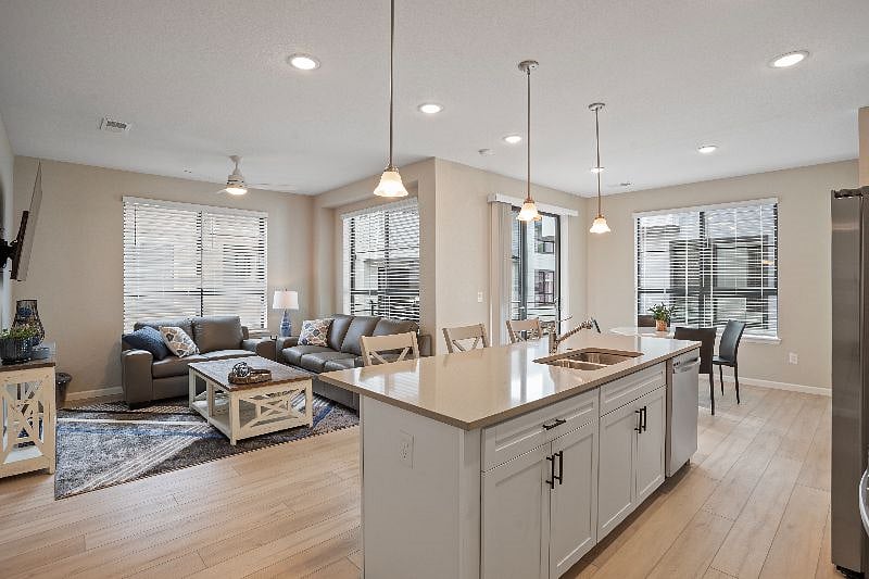 Open-concept kitchen with an abundance of natural light