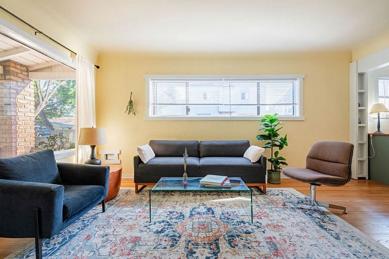 Couch folds out to a full-sized bed for additional sleeping