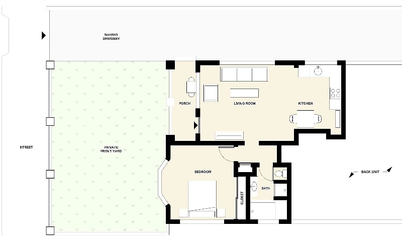 Apartment unit floor plan