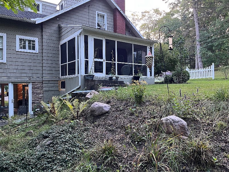 A look at our backyard and the back of our home. 