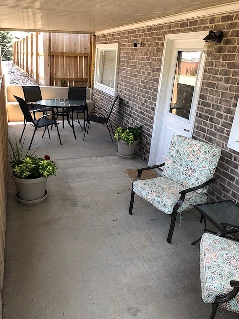 Covered Outside Entrance
