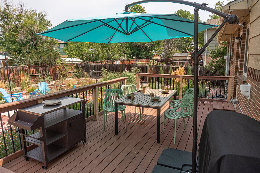 Come use the patio to cook up meals on the grill and enjoy a view of the garden.