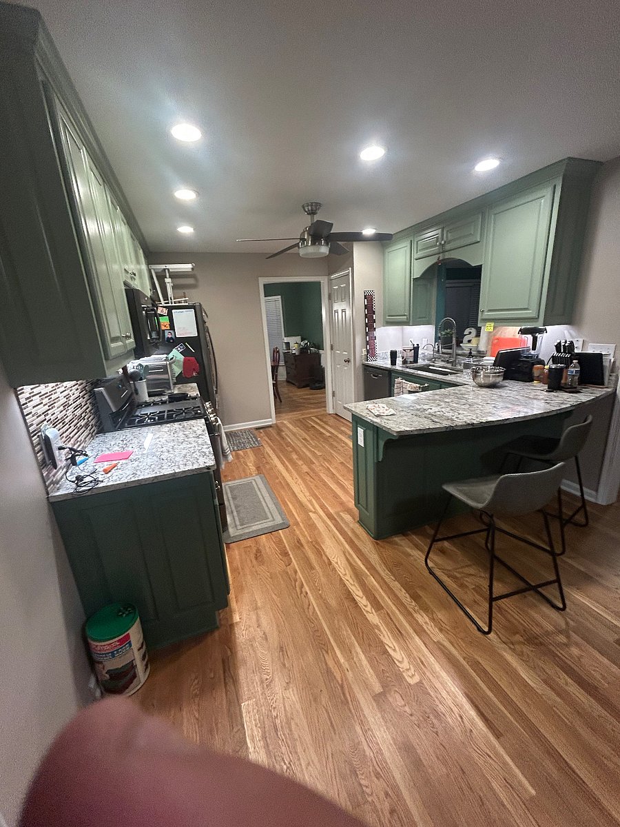 new paint in kitchen and living room!!