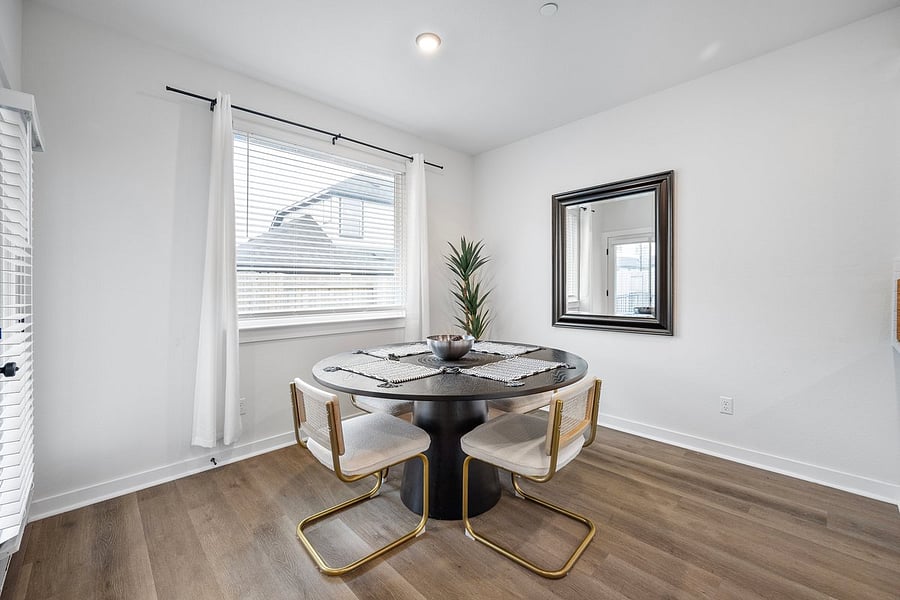 Spacious dining area